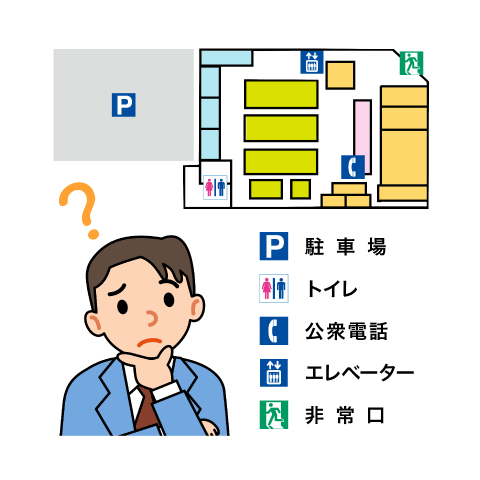 【障害者からの申出】フロアガイド（店舗案内図）の漢字が読めないので振り仮名を振ってほしい。